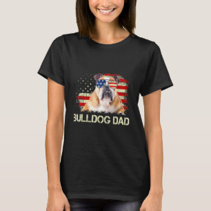 Mens Best Pitbull Dad Ever American Flag 4th Of Ju T-Shirt