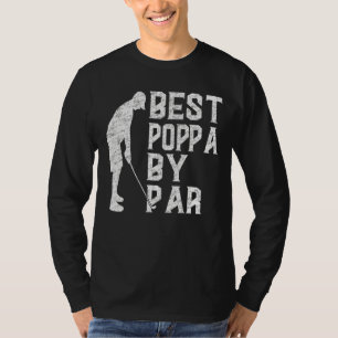 Mens Best Poppa By Par Father's Day Golf Vintage T-Shirt
