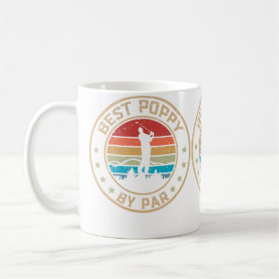 Mens Best Poppy By Par Father'S Day Golf Golfing Coffee Mug