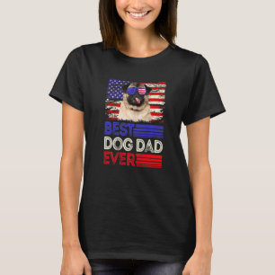 Mens Best Pug Dad Ever American Flag Patriotic T-Shirt