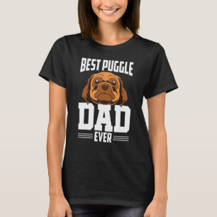 Mens Best Puggle Dad Ever Dog Owner Pet Animal Dog T-Shirt