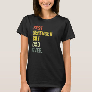 Mens Best Serengeti Cat Dad  Cat T-Shirt