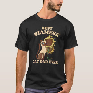 Mens Best Siamese Cat Dad Ever Cats Dad Cat Siames T-Shirt