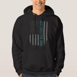 Mens Best Single Dad Ever American Flag For Fathe Hoodie