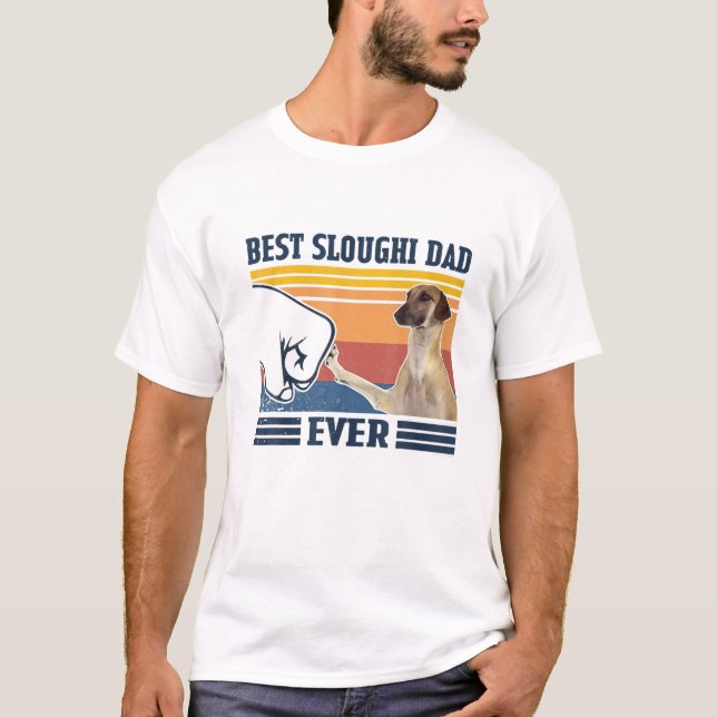 Mens Best Sloughi Dad Ever Funny Dog Lover Father' T-Shirt (Front)