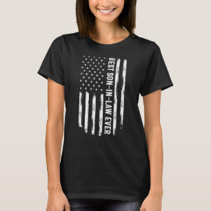 Mens Best Son In Law Ever Son In Law American Flag T-Shirt