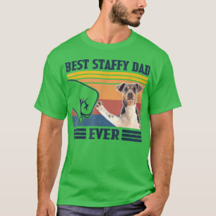 Mens Best Staffy Dad Ever Funny Dog Lover Father's T-Shirt