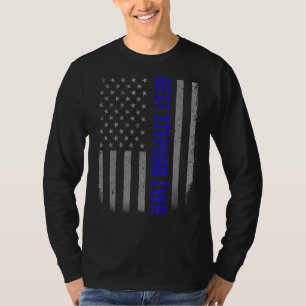 Mens Best Stepdad Ever American Flag For Father' T-Shirt