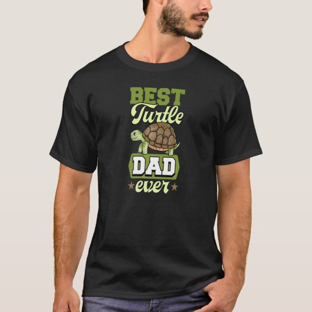 Mens Best Turtle Dad Ever Funny Turtle T-Shirt (Front)
