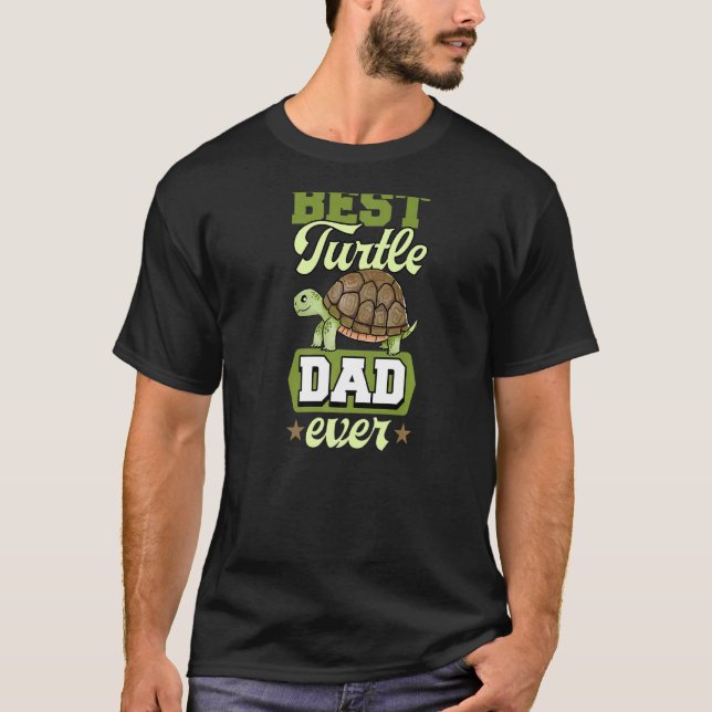 Mens Best Turtle Dad Ever Funny Turtle T-Shirt (Front)