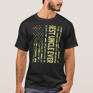 Mens Best Uncle Ever Us American Flag Grandpa Fat T-Shirt