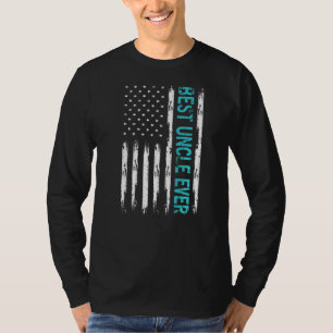 Mens Best Uncle Ever With Us American Flag Father' T-Shirt