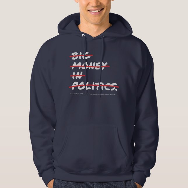 Men's Big Money In Politics Pullover Hoodie (Navy) (Front)