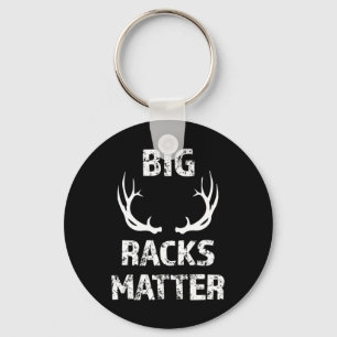 Mens Big Racks Matter Fun Deer Buck Hunting Men's  Keychain
