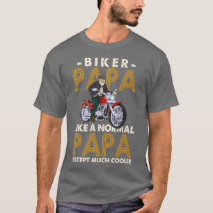 Mens Biker Papa Motorcycle Biking Dad Funny Father T-Shirt