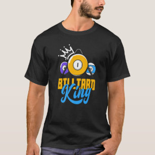 Mens Billiard King Snooker Player Pool T-Shirt