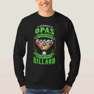 Mens Billiard Snooker Saying 8 Ball Pool Billiard T-Shirt