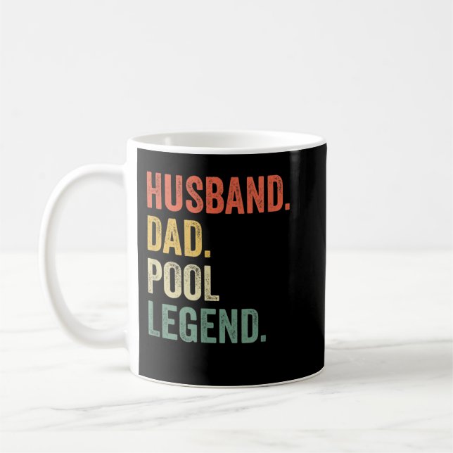 Mens Billiards Funny Husband Dad Pool Player Legen Coffee Mug (Left)