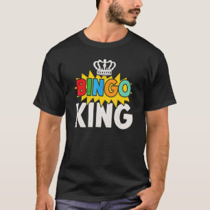 Mens Bingo King Bingo Player Bingo Card Game T-Shirt