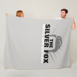 Men's birthday banner backdrop Fleece Blanket