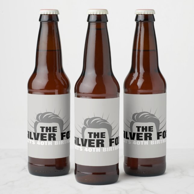 Men's birthday party beer bottle labels (Bottles)