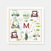 Men's Birthday Retirement Golf Theme Monogram
