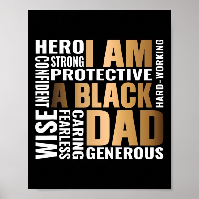 Mens Black Father King Fathers Day Dad Problem Hus Poster (Front)