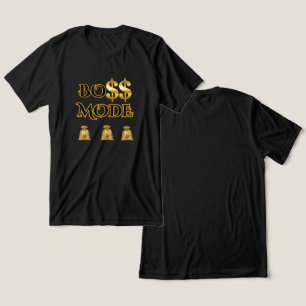 MEN'S BLACK GOLD GRAPHIC MOTIVATIONAL THE HUSTLE Tri-Blend SHIRT