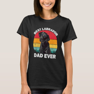 Mens Black Labrador Dad Vintage Black Lab Dad Labr T-Shirt