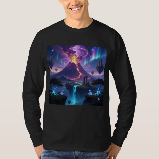 Men's Black Long Sleeve Shirt (Front)