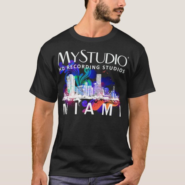 Mens Black Miami T-Shirt (Front)