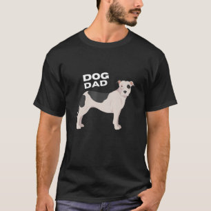 Mens Black & White American Pit Bull Terrier Dog D T-Shirt
