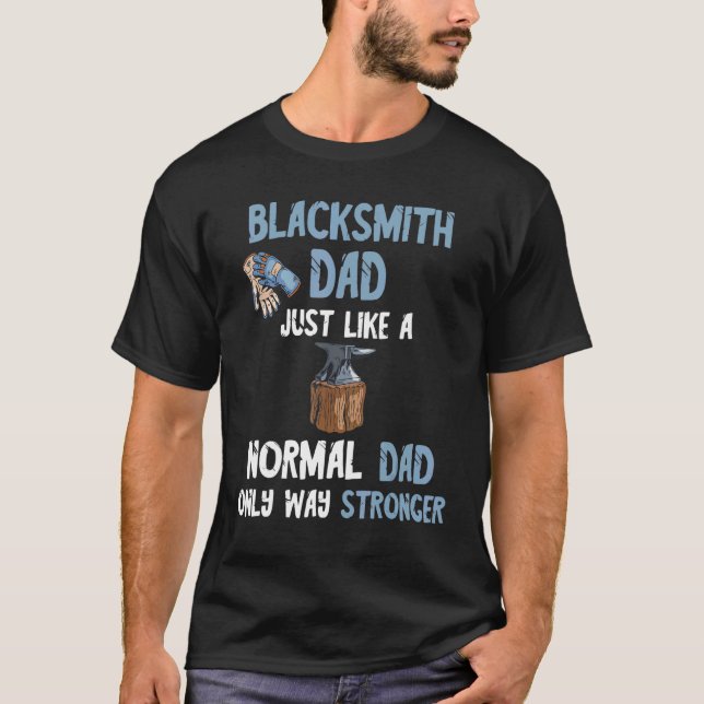 Mens Blacksmith Dad Blacksmithing Anvil Father For T-Shirt (Front)