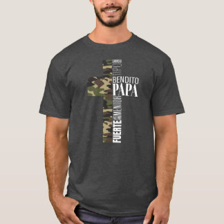 Mens Blessed Dad Spanish Christian Fathers Day T-Shirt