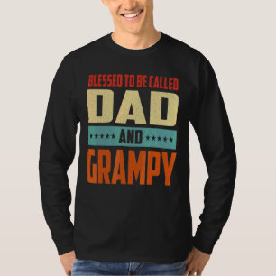 Mens Blessed To Be Called Dad And Grampy Vintage F T-Shirt