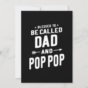 Mens Blessed To Be Called Dad and Pop-Pop Fathers Thank You Card