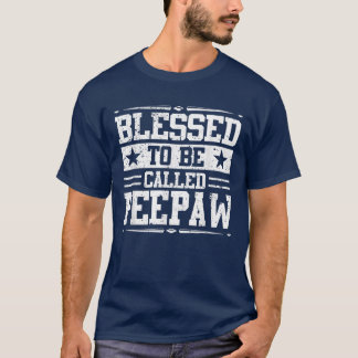 Mens Blessed To Be Called PeepawGrandpa Father's D T-Shirt