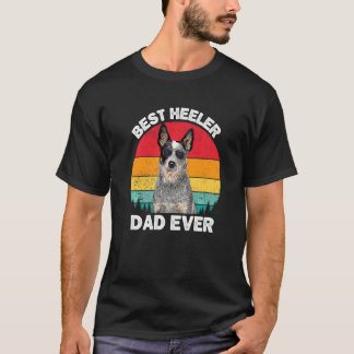 Mens Blue Heeler Dad Vintage Australian Cattle Dog T-Shirt