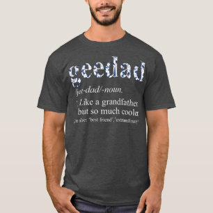 Mens Blue Tie Die Cool Geedad Like a Grandfather T-Shirt