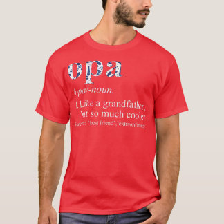 Mens Blue Tie Die Cool Opa Like a Grandfather T-Shirt