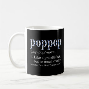 Mens Blue Tie Die Cool Poppop Like A Grandfather Coffee Mug