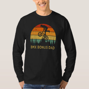 Mens Bmx Cycling Vintage Retro Bmx Bonus Dad Fath T-Shirt