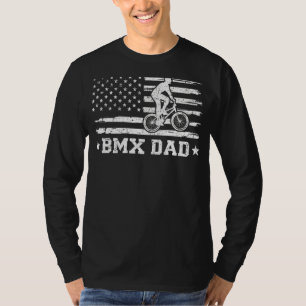 Mens Bmx Dad Usa Flag Vintage Cycling Bmx Rider Fa T-Shirt