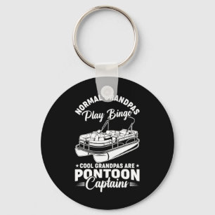 Mens Boating Cool Grandpas Are Pontoon Captain Fun Keychain