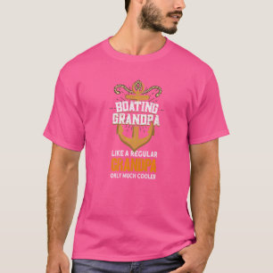 Mens Boating Grandpa  Motorboating Sailing Captain T-Shirt