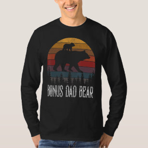 Mens Bonus Dad Bear Vintage Father's Day For Dad T-Shirt