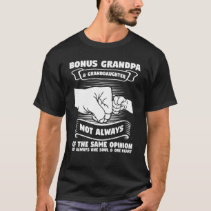 Mens Bonus Grandpa & Granddaughter Bonus Grandad T-Shirt