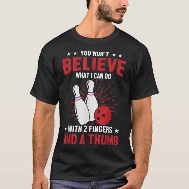 Mens Bowler Sport Quotes Funny Bowling Lover T-Shirt (Front)