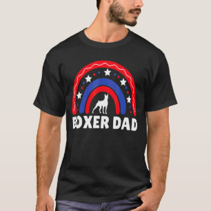 Mens Boxer Dad Rainbow Usa Patriotic Boxer Dog 4t T-Shirt