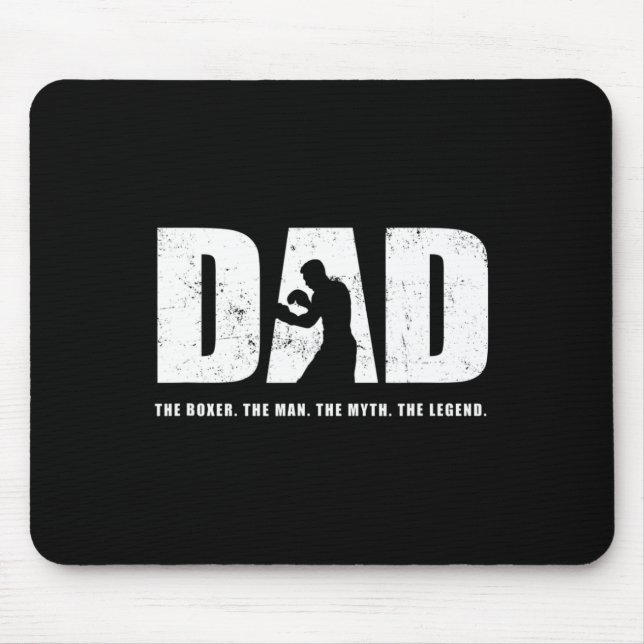 Mens Boxing Dad Boxing  Mouse Pad (Front)